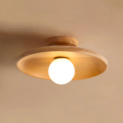 Nordic Style Round Ceiling Lamp - Minimalist Fixture for Hallway & Living Room