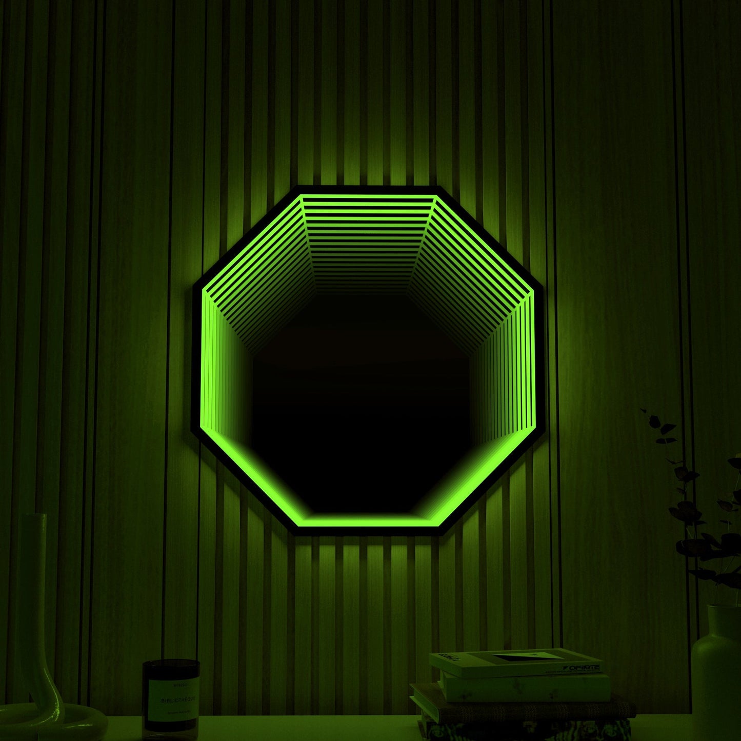 3D Octagon Mirror Light