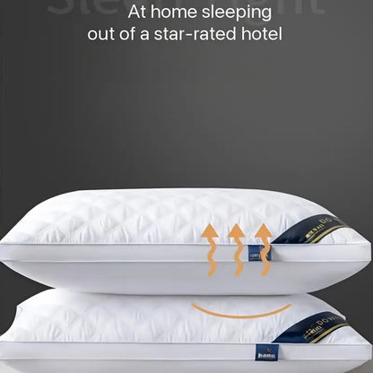 Set of 2 Hypoallergenic 3D Pillows - Soft Cervical Support & Hotel Quality Sleep