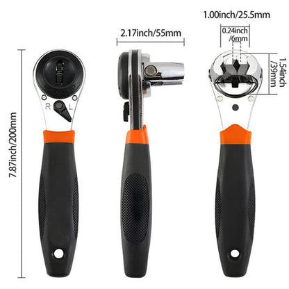 Versatile Adjustable Wrench 6–22 mm | 60-Tooth Mechanism for Tight Spaces