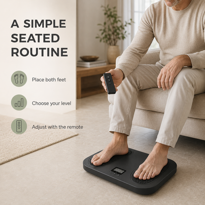 Rechargeable Foot Massager with LCD Control, 10 Modes & 20 Intensity Levels