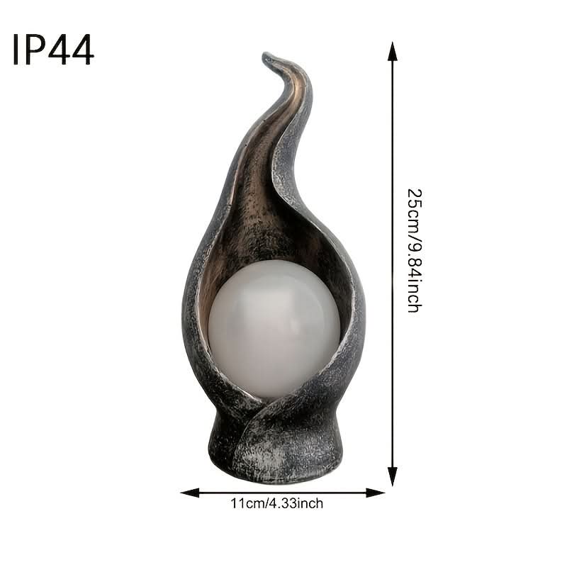 Solar Garden Lamp with Flame Design