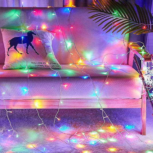 Battery-Powered LED String Lights | Warm White & Multicolor | 1–10 m Length | Perfect for Christmas, Weddings & Indoor/Outdoor Decor