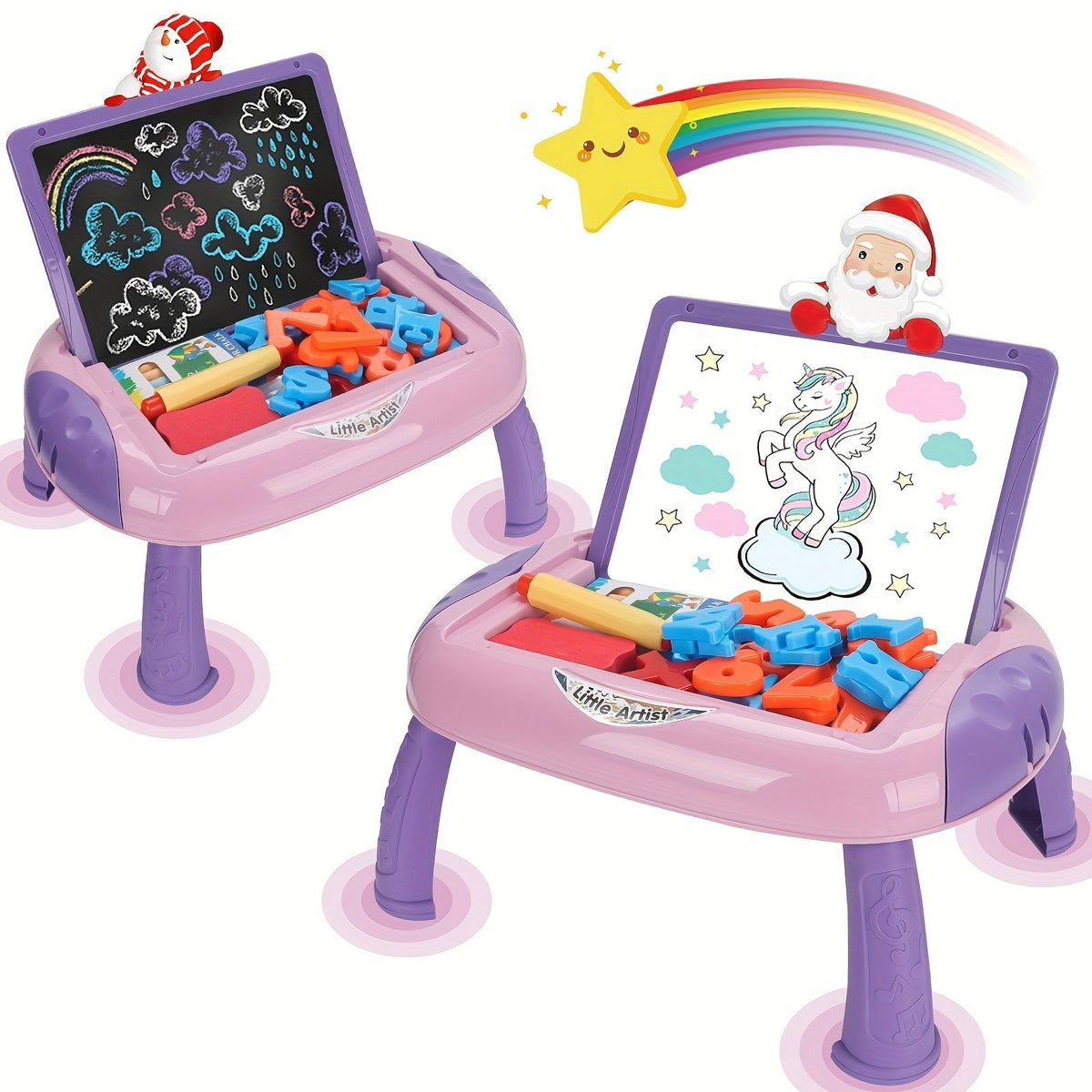 Black and White Reversible Chalkboard Set with Accessories
