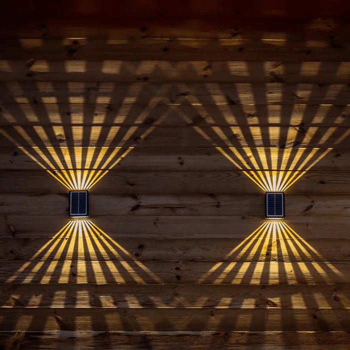 GlowGuard – Solar-Powered Outdoor Wall Lights with 4 LEDs