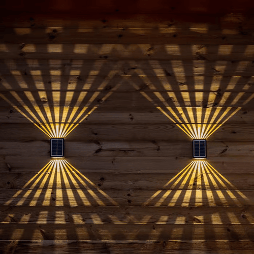 GlowGuard – Solar-Powered Outdoor Wall Lights with 4 LEDs