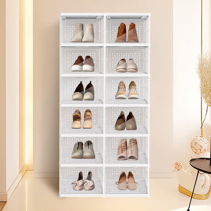 Stackable Storage Boxes for Shoes – 6 Layer Organizer