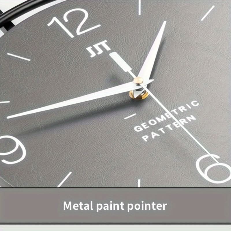 Scandinavian Minimalist Wall Clock with Quiet Iron Frame Design