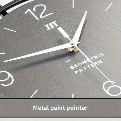 Scandinavian Minimalist Wall Clock with Quiet Iron Frame Design