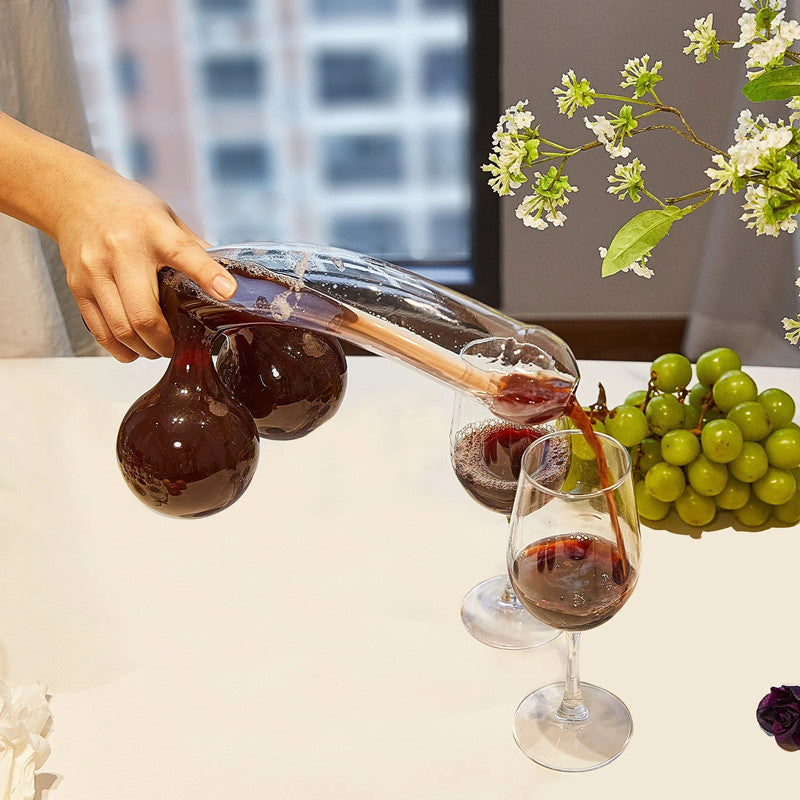 Unique Whiskey and Wine Decanter with a Humorous Design