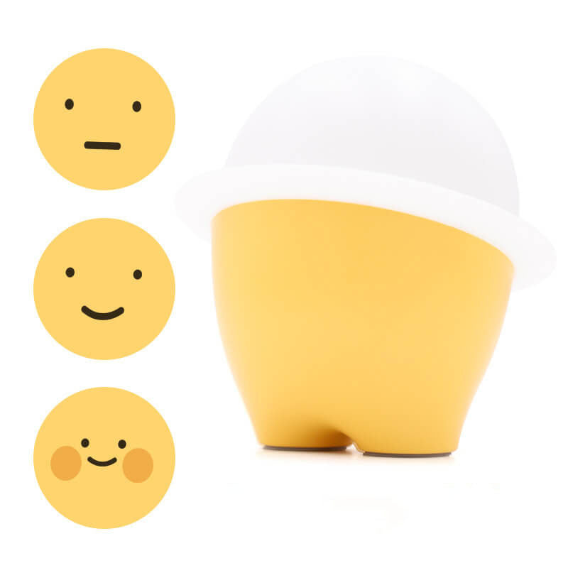 Cute Emoji LED Night Light – Artistic Silicone Bedside Lamp
