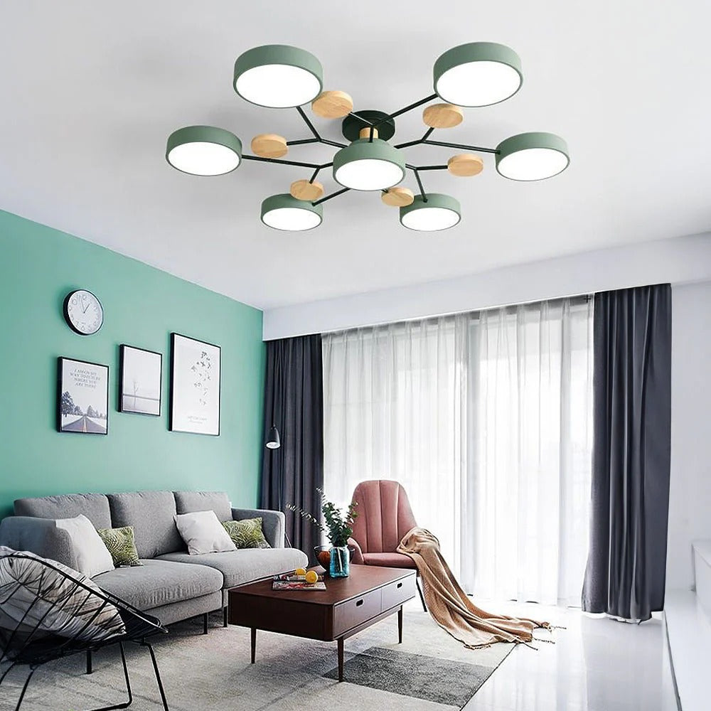 Contemporary LED Flush Mount Ceiling Fixture - Modern Bright Light