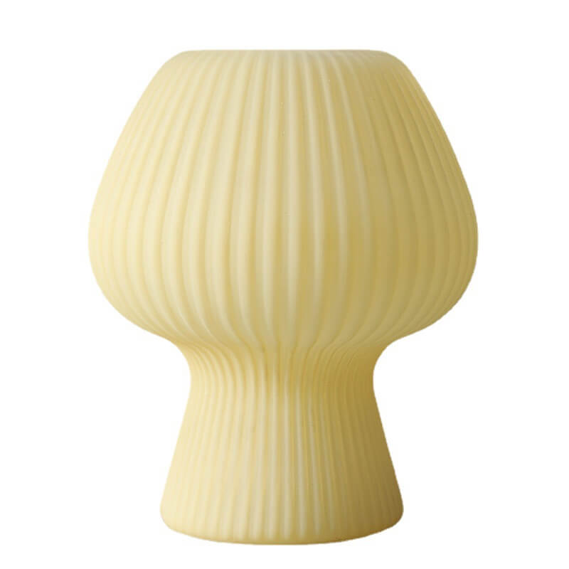 Sturdy Glass Table Lamp with Minimalist Mushroom Design for Bedside