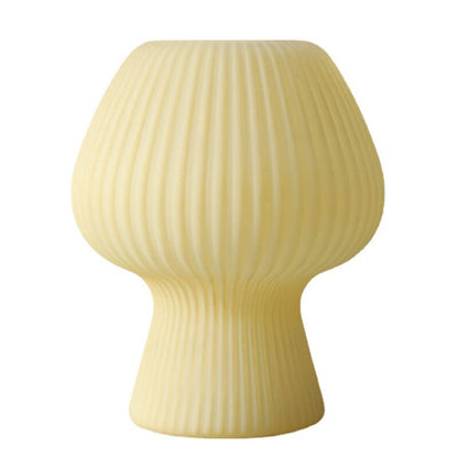 Sturdy Glass Table Lamp with Minimalist Mushroom Design for Bedside