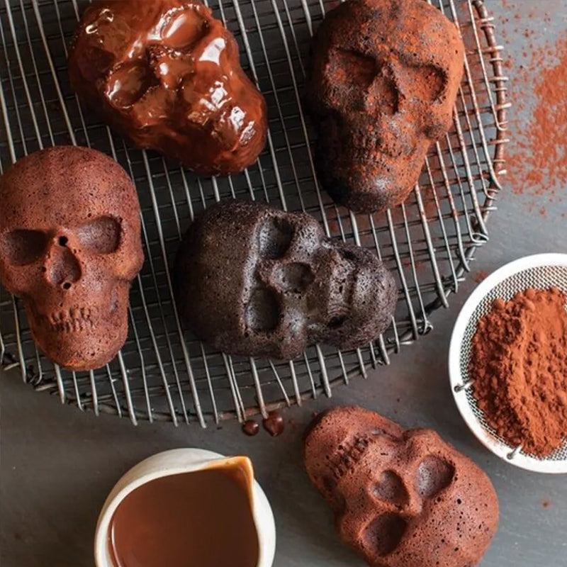Spooky Skull Cake Pan - Aluminum Mold for Halloween Treats