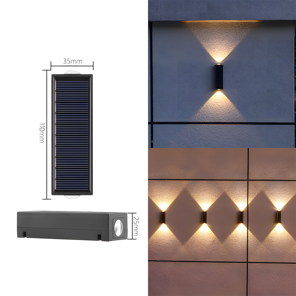 Modern Solar Wall Lights for Outdoor Use - Up and Down Design