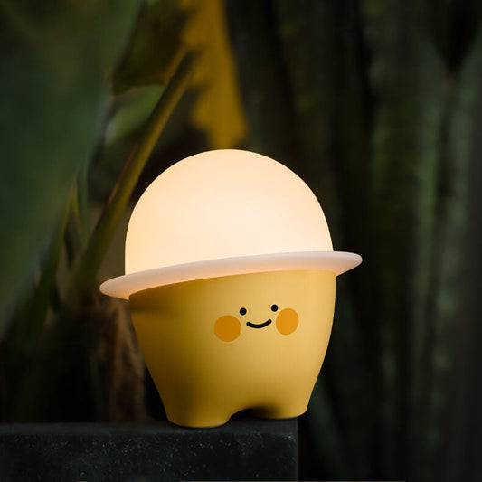 Cute Emoji LED Night Light – Artistic Silicone Bedside Lamp