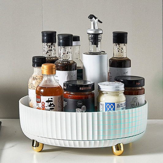 360° Rotating Spice Organizer for Effortless Storage