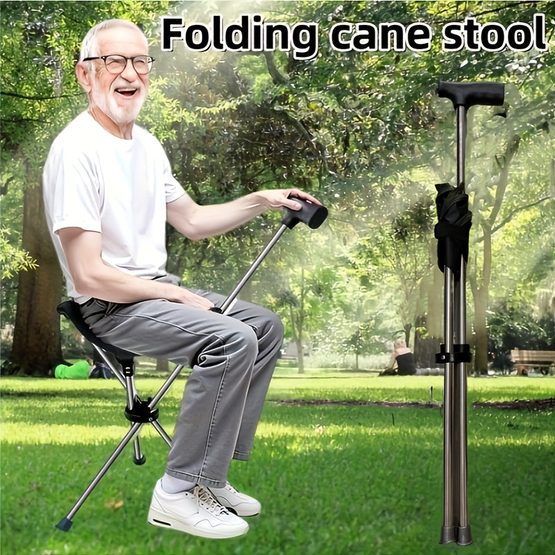 Walking Cane with Foldable Seat – 2-in-1 Design