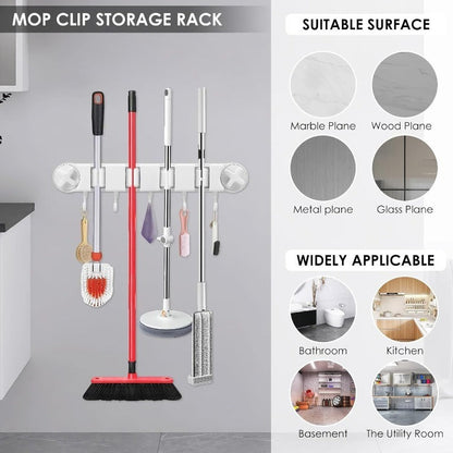 Free Bonus: Easy Mop and Broom Organizer without Drilling