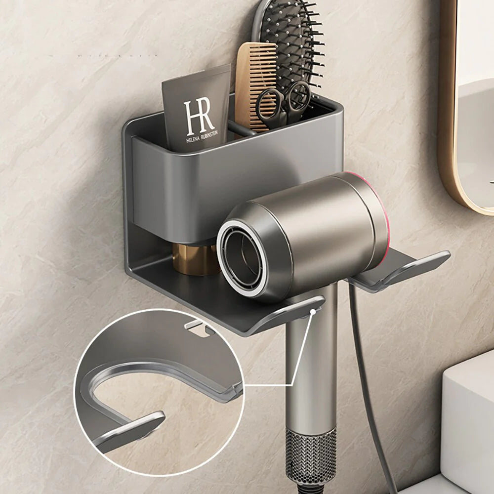 Stylish Wall-Mounted Organizer for Hair Care Essentials