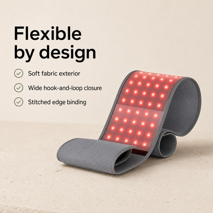 Red Light Therapy Belt 660nm & 850nm | 2000W/m² LED with 4 Settings & Timer