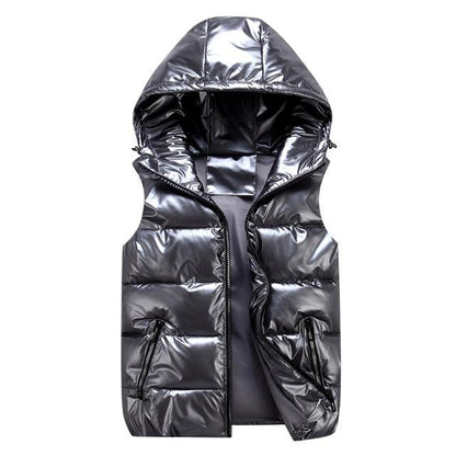 Stylish Unisex Padded Vest with Hood