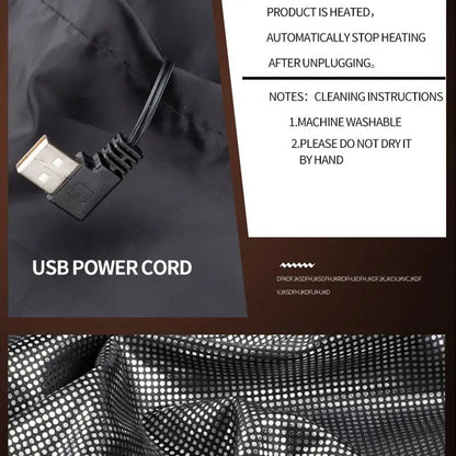 Heated Jacket with 9 Heating Zones | USB Thermal Coat for Men & Women | Graphene Heating Technology for Outdoor, Camping & Sports