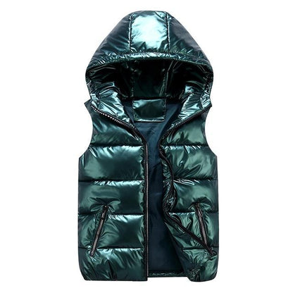 Stylish Unisex Padded Vest with Hood