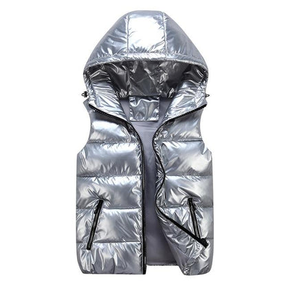 Stylish Unisex Padded Vest with Hood