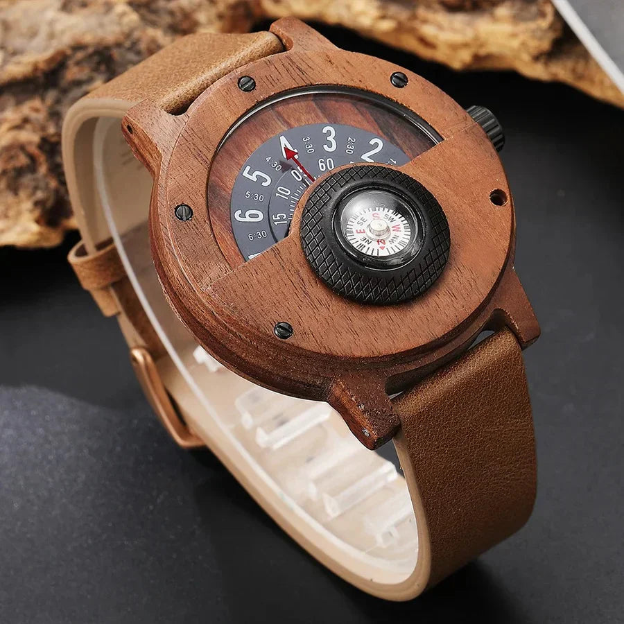 Wooden Watches with Leather Strap