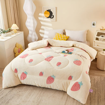 Floral Design Flannel Bed Blanket | Soft, Cozy, Skin-Friendly & Easy Care
