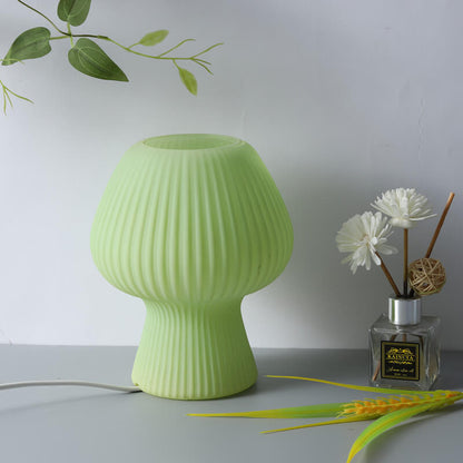 Sturdy Glass Table Lamp with Minimalist Mushroom Design for Bedside