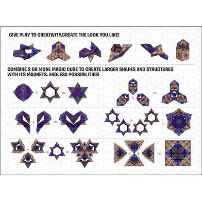 Transformable Magnetic Puzzle Cube with Interchangeable Pieces