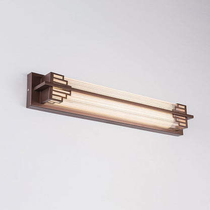 Waterproof Rectangular LED Wall Light with Stainless Steel and Glass for Outdoor Use