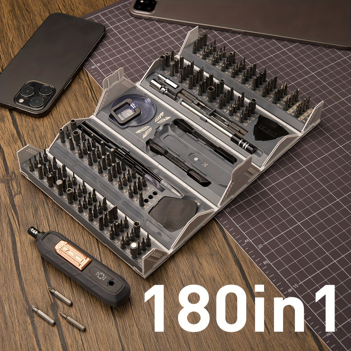 Precision Screwdriver Set with 180 Pieces | Comprehensive Tool Kit for Repairs