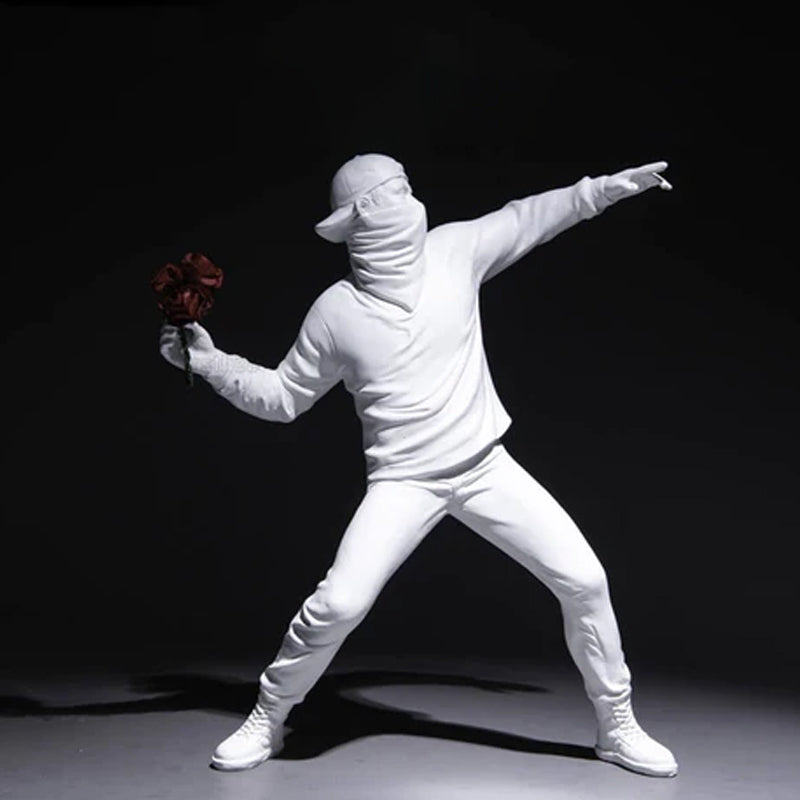 Flower Rioter Sculpture by Banksy | Decorative Art Piece