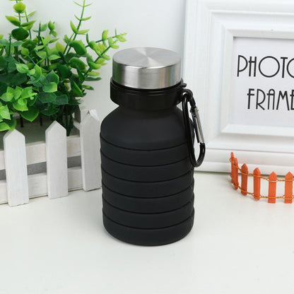 Collapsible Silicone Water Bottle - Aqua Color