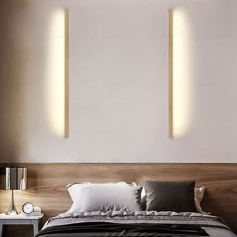Japanese LED Wall Lamp with Solid Wood Design - Modern Accent Light