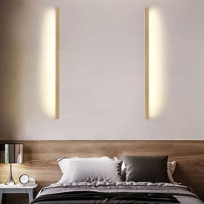 Japanese LED Wall Lamp with Solid Wood Design - Modern Accent Light