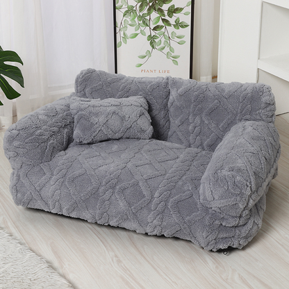 Snug Haven Dog Bed with Elevated Edges – Plush Comfort