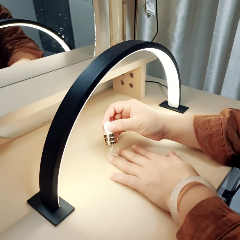 Modern USB Dimmable Desk Lamp in Crescent Moon Design for Office
