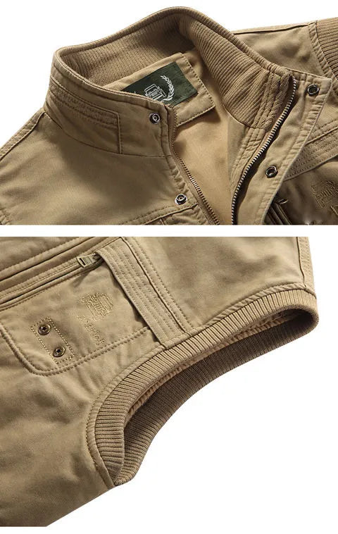 Men's Sleeveless Vintage Multi-Pocket Vest