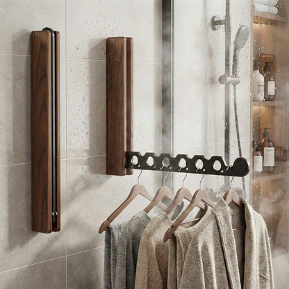 Compact Wall-Mounted Clothes Organizer with Foldable Design