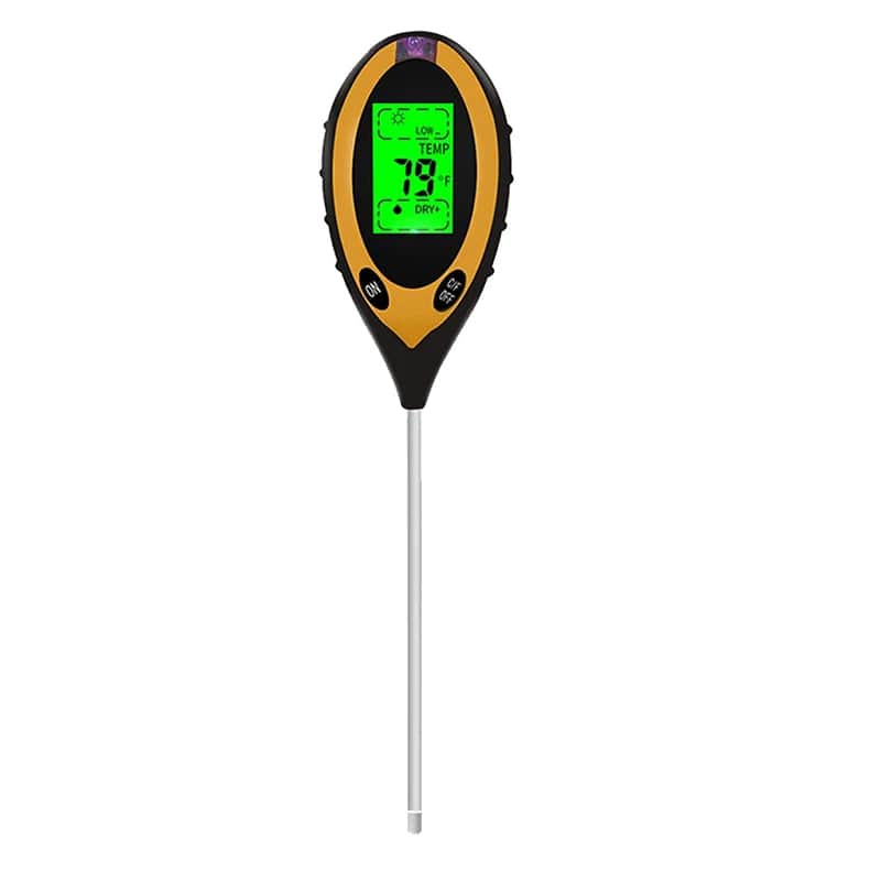 4-in-1 Soil Tester: pH, Moisture, Temperature, Light Levels