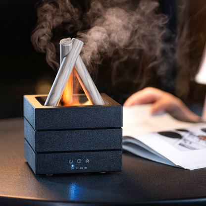 SerenityMist Diffuser with Flame Effect | Smart Ultrasonic Humidifier