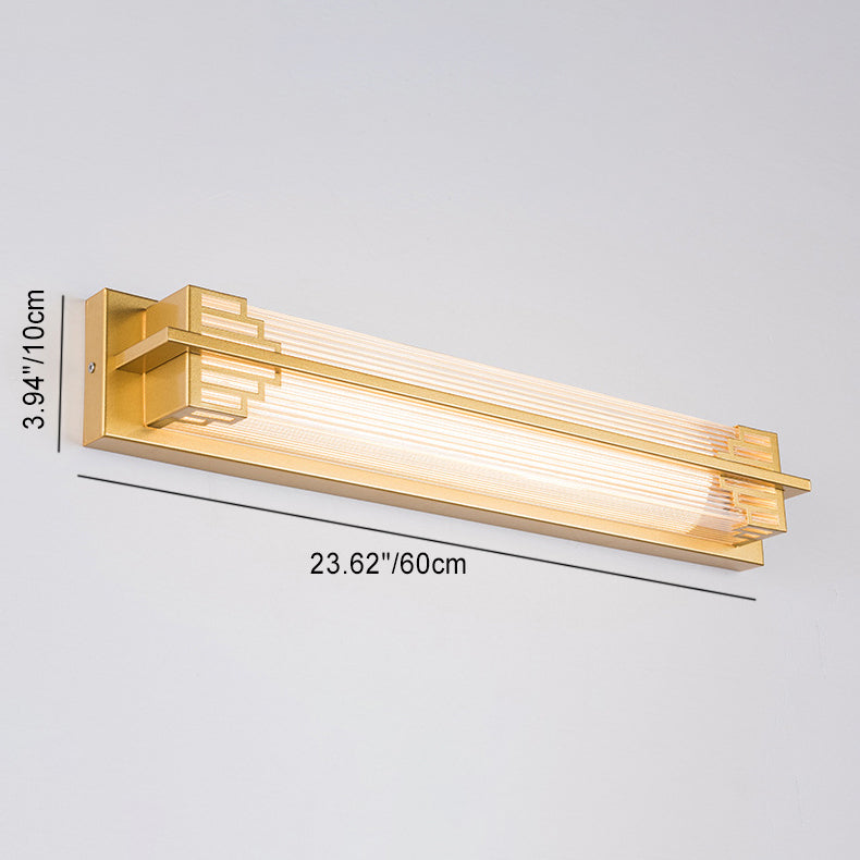 Waterproof Rectangular LED Wall Light with Stainless Steel and Glass for Outdoor Use