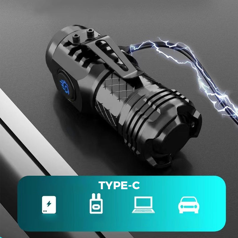 Compact LED Flashlight with 5 Modes | USB-C Rechargeable | Waterproof & Durable