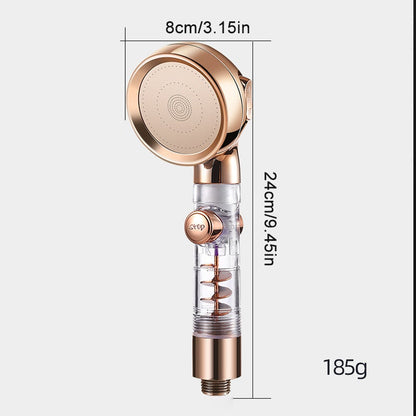 3-Function High-Pressure Showerhead for Ultimate Comfort
