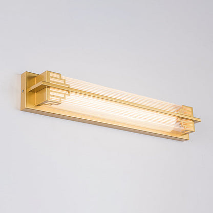 Waterproof Rectangular LED Wall Light with Stainless Steel and Glass for Outdoor Use